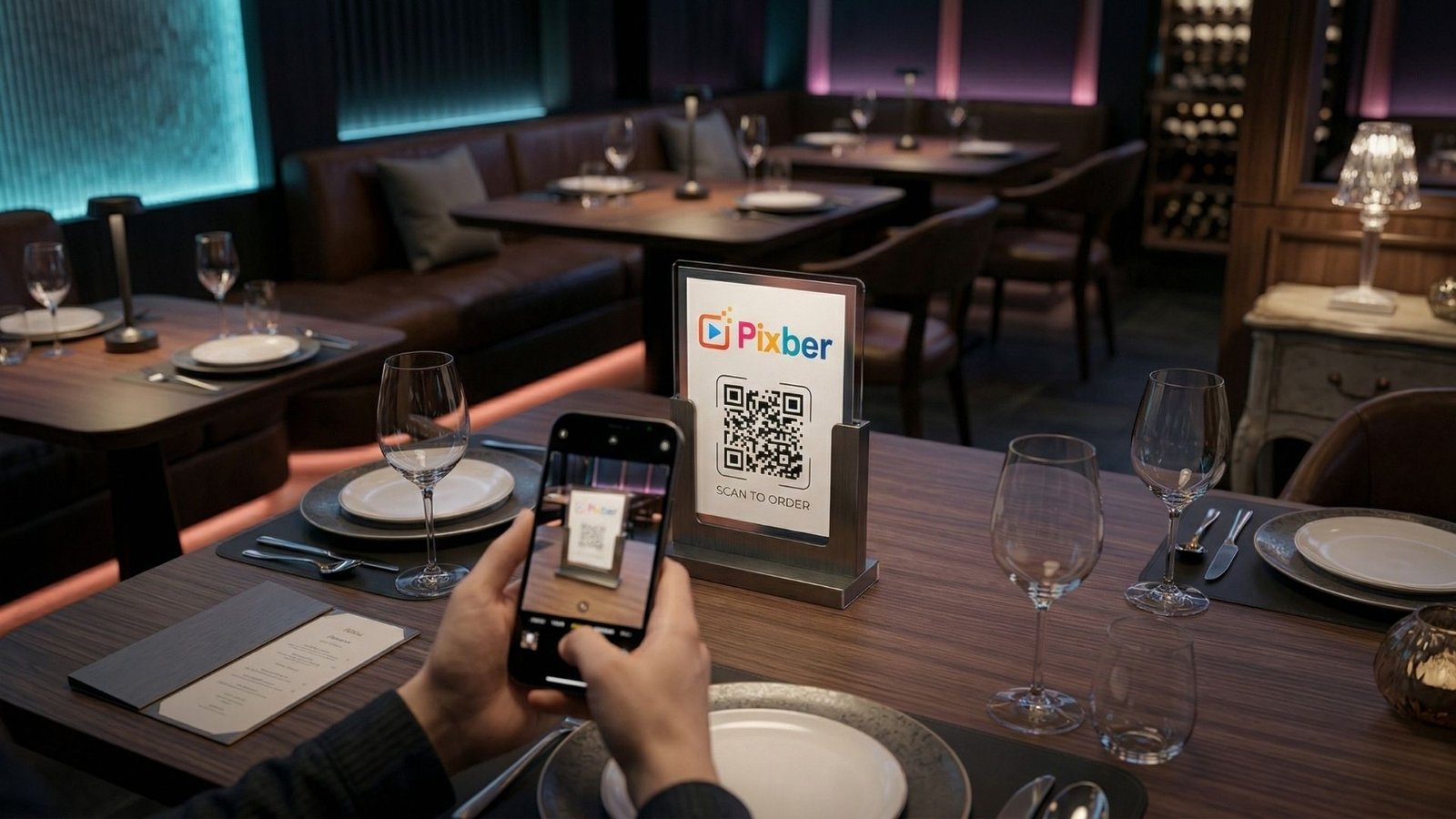 Menu QR dinamico real de Pixber